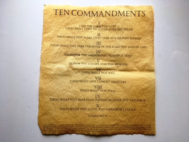 Ten Commandments Aged - Click Image to Close